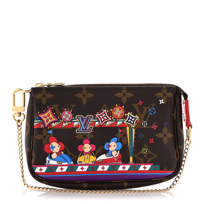 Louis Vuitton Monogram 2020 Christmas Animation Bumper Cars Mini Pochette Accessories Coquelicot 1 of 8