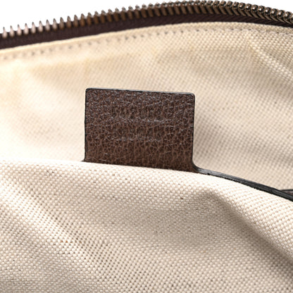 Gucci GG Supreme Monogram Textured Dollar Calfskin Web Medium Ophidia Carry-On Duffle Bag Beige Ebony New Acero 6 of 10