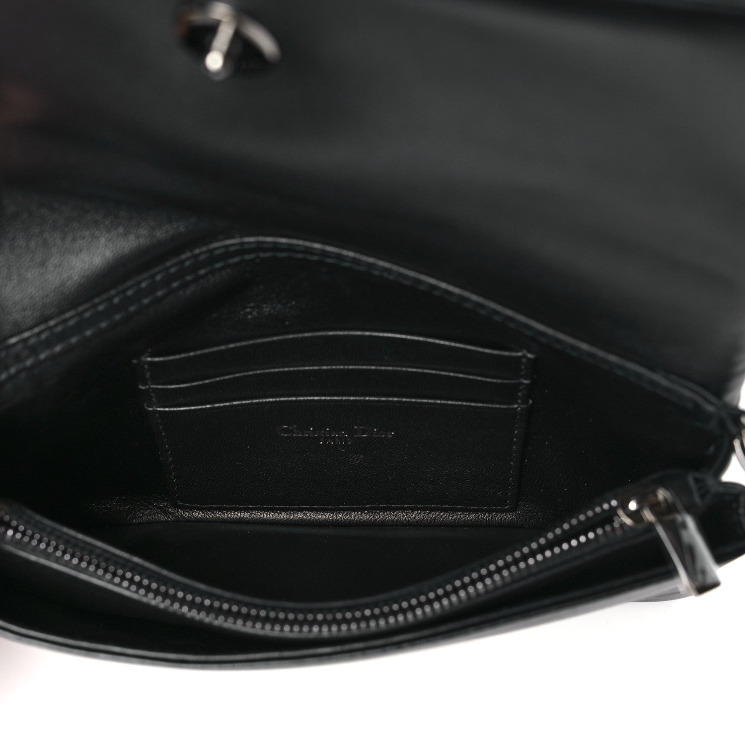 Christian Dior Calfskin Macrocannage Mini Caro Bag Black 5 of 10