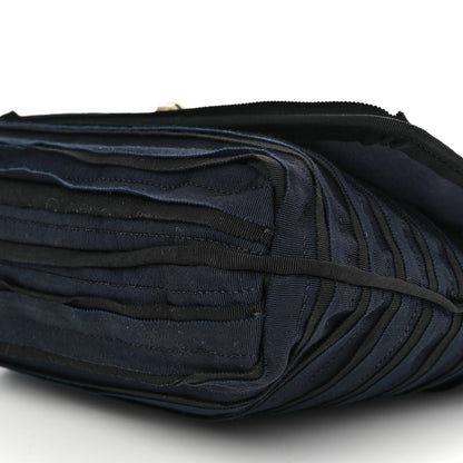Lanvin Canvas Pleated Happy Square Shoulder Bag Blue Black 10 of 10