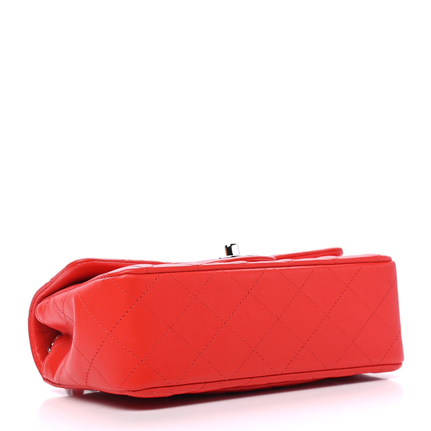 Chanel Lambskin Quilted Mini Rectangular Flap Red 3 of 8