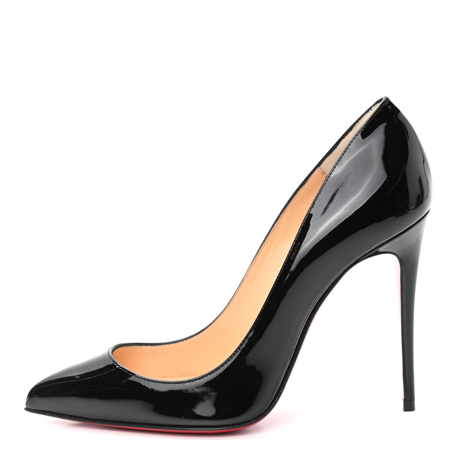 Christian Louboutin Patent Pigalle Follies 100 Pumps 35 Black 1 of 7