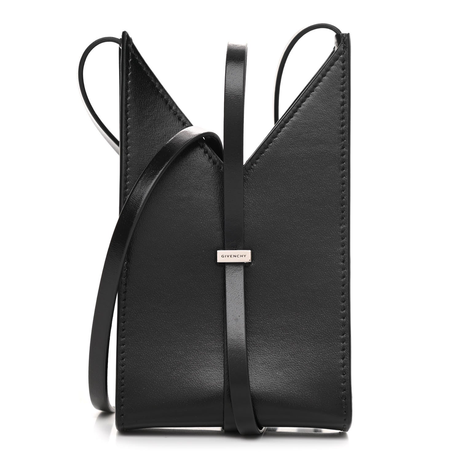 Givenchy Calfskin Mini Cut Out Phone Crossbody Pouch Black 1 of 9