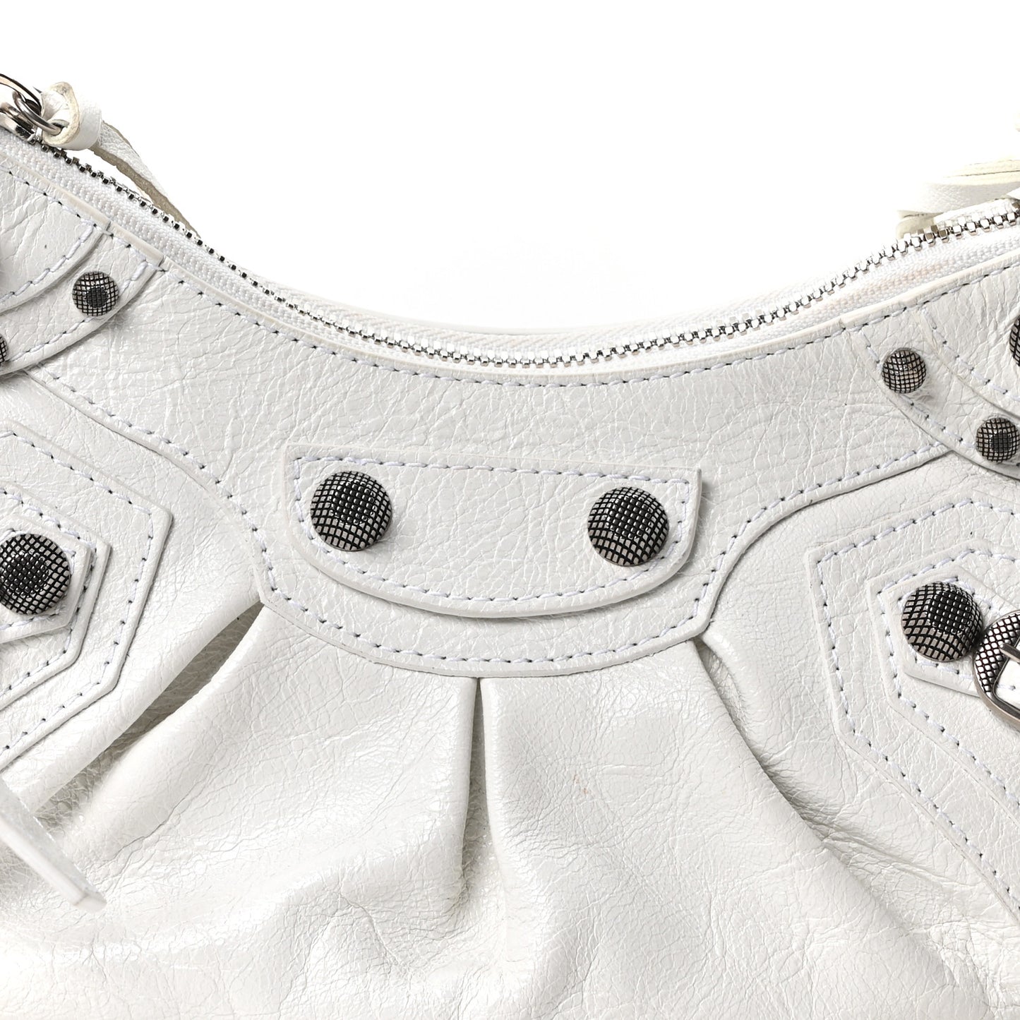 Agneau Arena Le Cagole Shoulder Bag XS Optic White