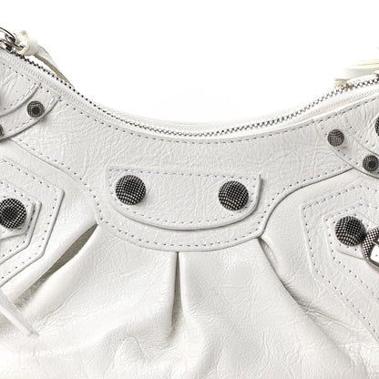 Balenciaga Agneau Arena Le Cagole Shoulder Bag XS Optic White 9 of 11