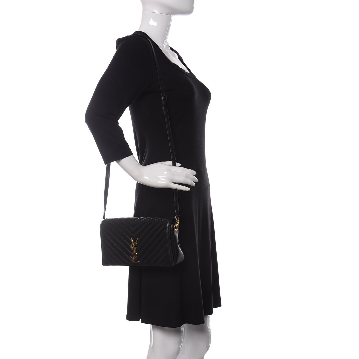 Lambskin Matelasse Monogram Kate 99 Black