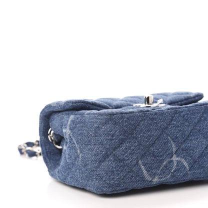 Chanel Denim CC Quilted Mini Square Flap Blue 8 of 10