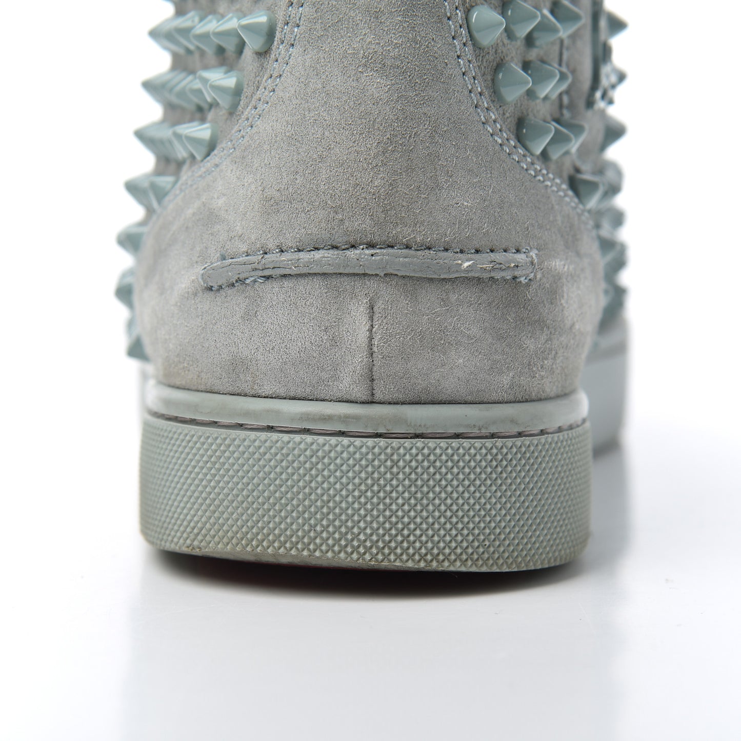 Veau Velours Mens Louis Orlato Flat Spikes Sneakers 42 Light Green