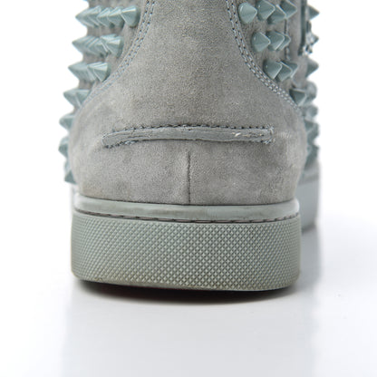 Christian Louboutin Veau Velours Mens Louis Orlato Flat Spikes Sneakers 42 Light Green 20 of 23