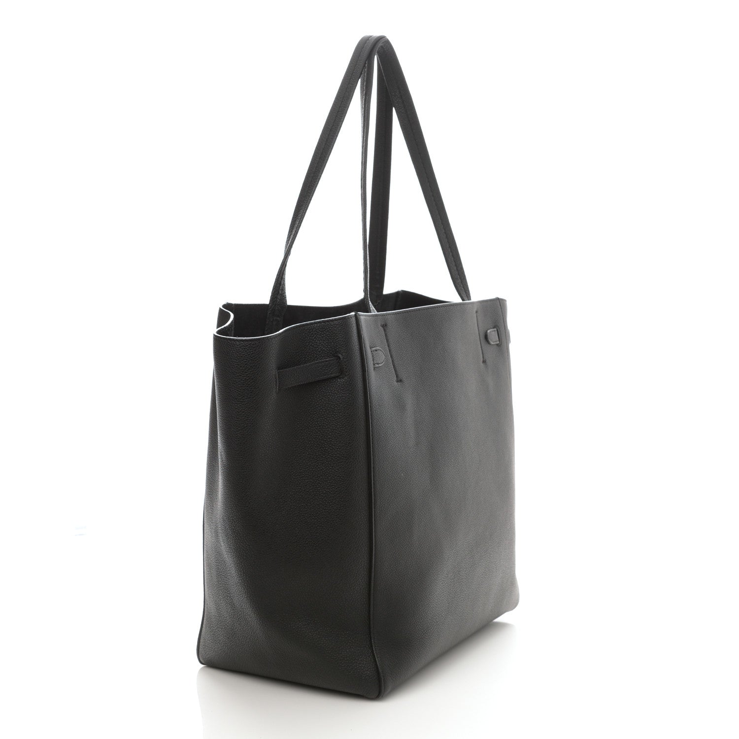 Celine Soft Grained Calfskin Small Belt Cabas Phantom Black 3 of 10