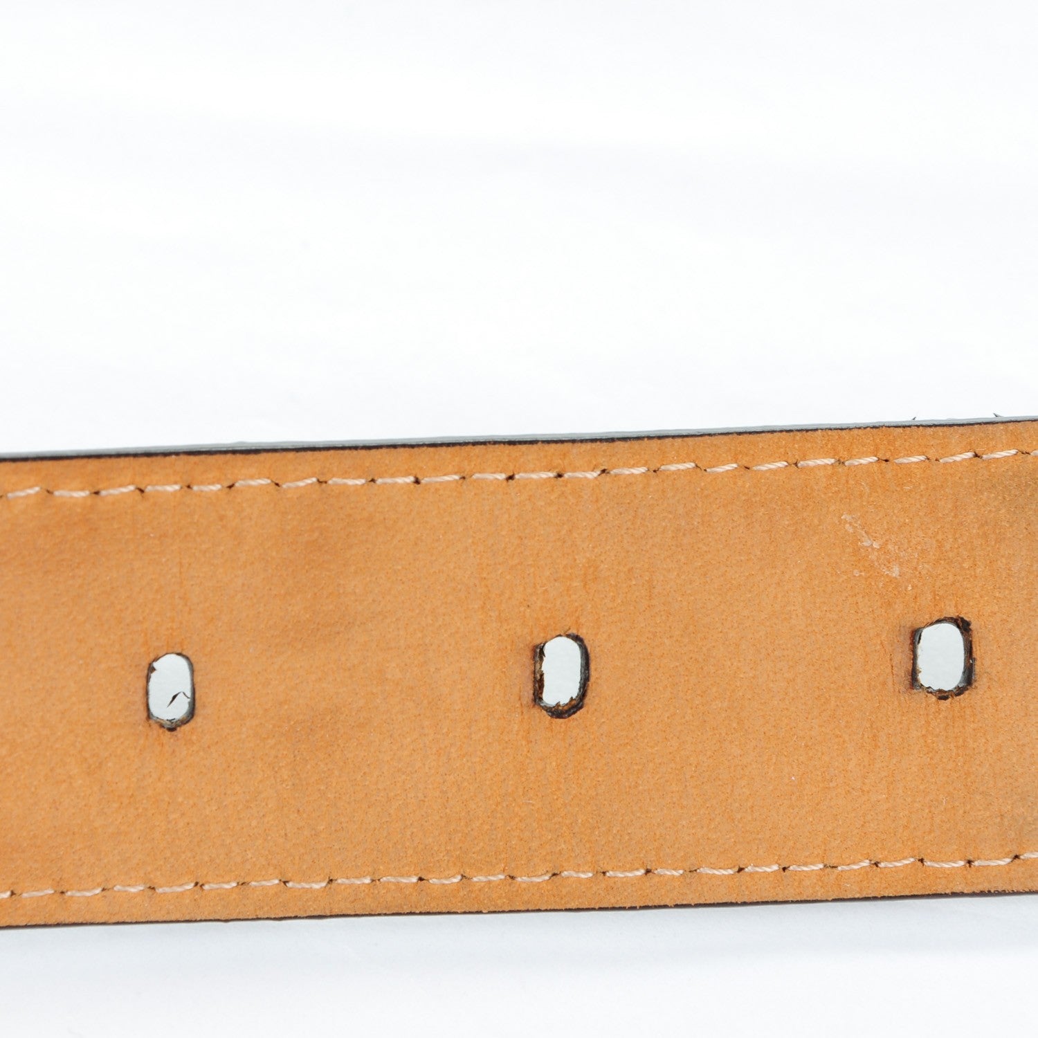 Louis Vuitton Damier Ebene 30mm Ellipse Belt 85 34 6 of 7