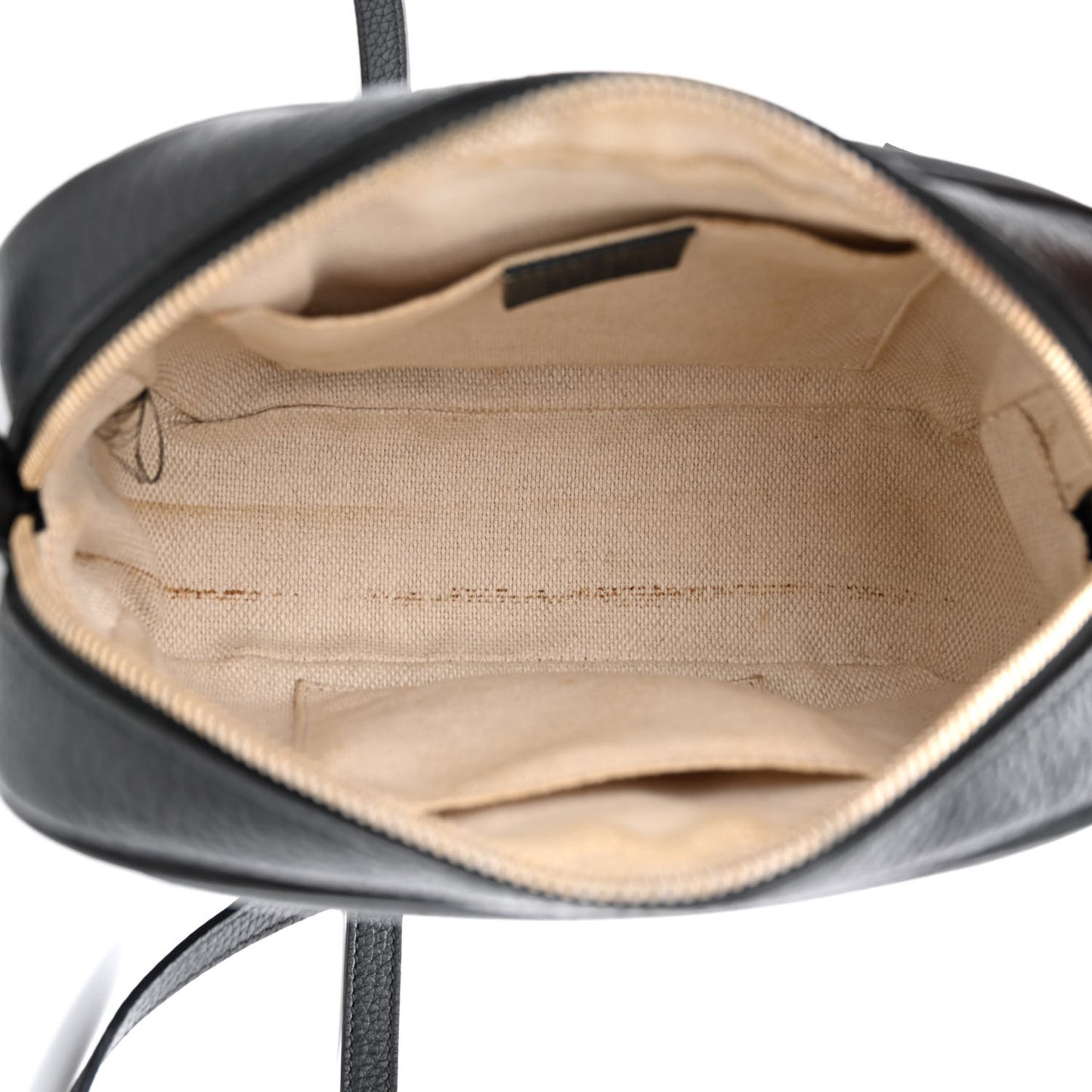 Pebbled Calfskin Small Soho Disco Bag Black
