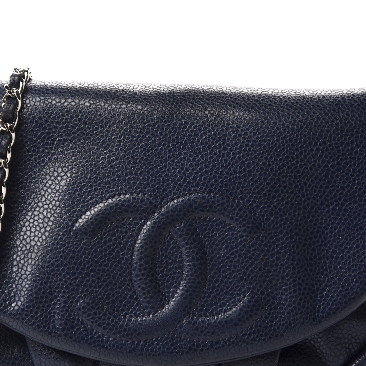 Caviar Half Moon Wallet On Chain WOC Navy