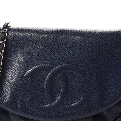 Chanel Caviar Half Moon Wallet On Chain WOC Navy 12 of 13