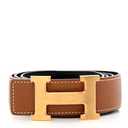 Hermes Swift Togo 32mm H Belt 90 Black Gold 2 of 10