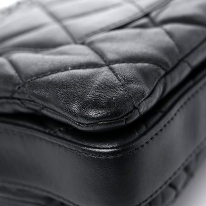 Chanel Lambskin Quilted Jumbo 3 Flap Black 10 of 21