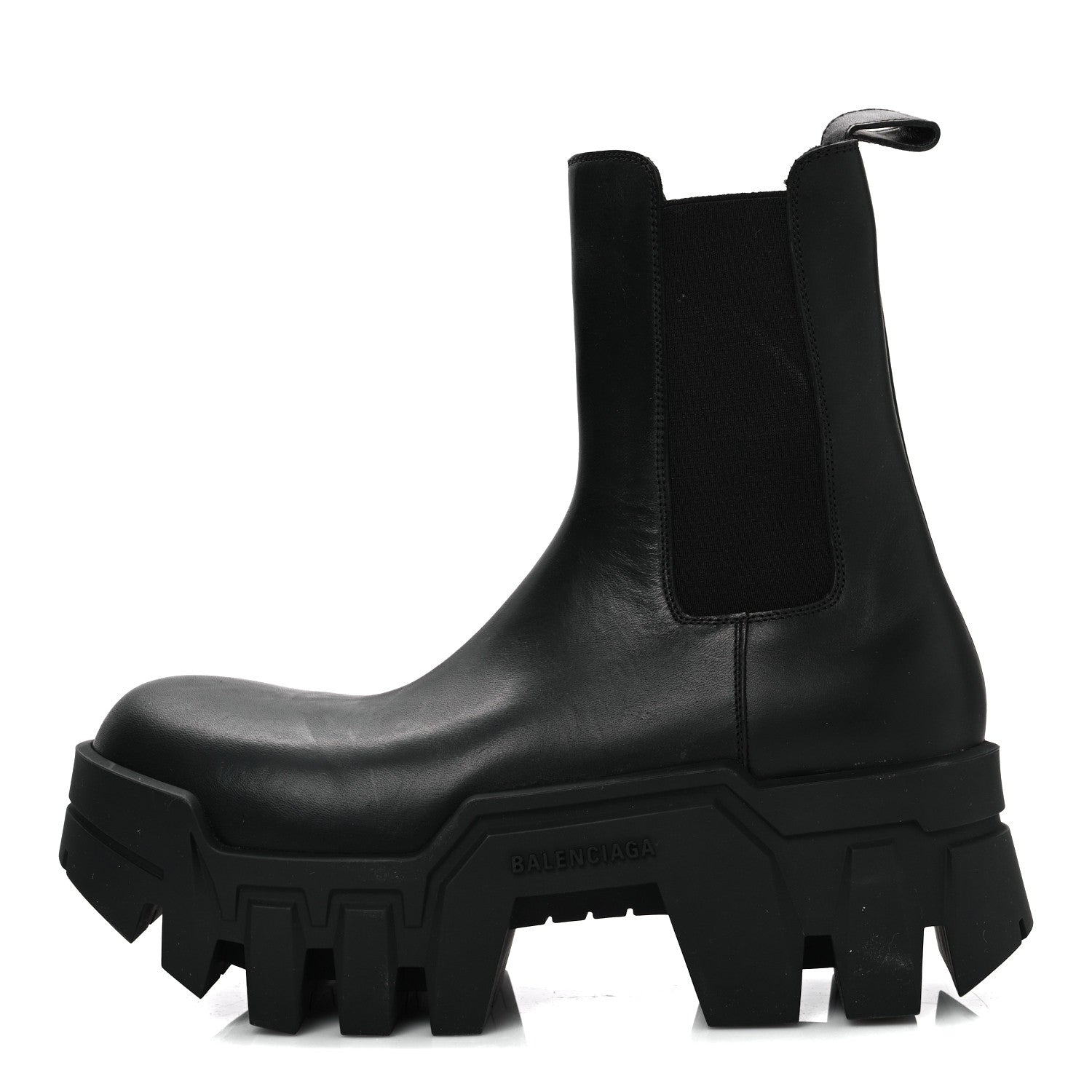 Balenciaga Smooth Calfskin Bulldozer Chelsea Boots 40 Black 1 of 8