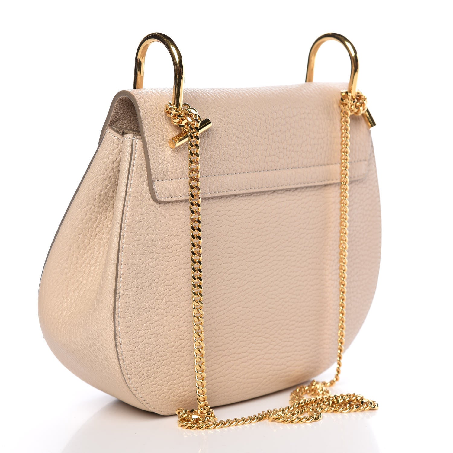 Chloe Grained Lambskin Mini Drew Shoulder Bag Abstract White 3 of 9