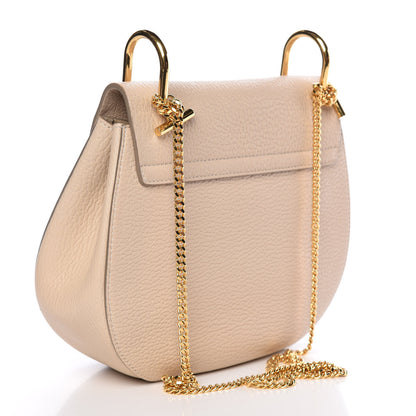 Chloe Grained Lambskin Mini Drew Shoulder Bag Abstract White 3 of 9