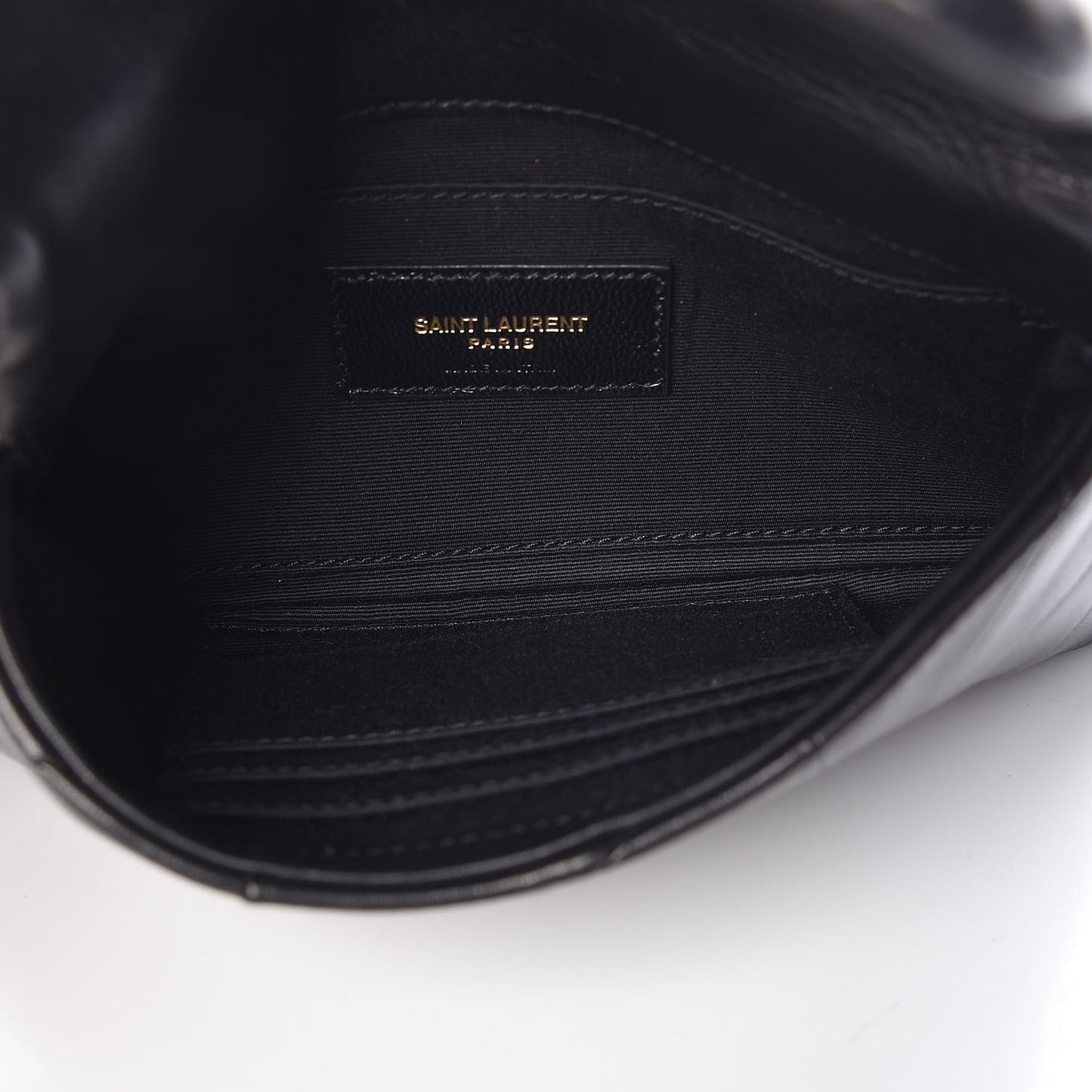 Lambskin Patchwork Monogram Jamie Chain Wallet Black