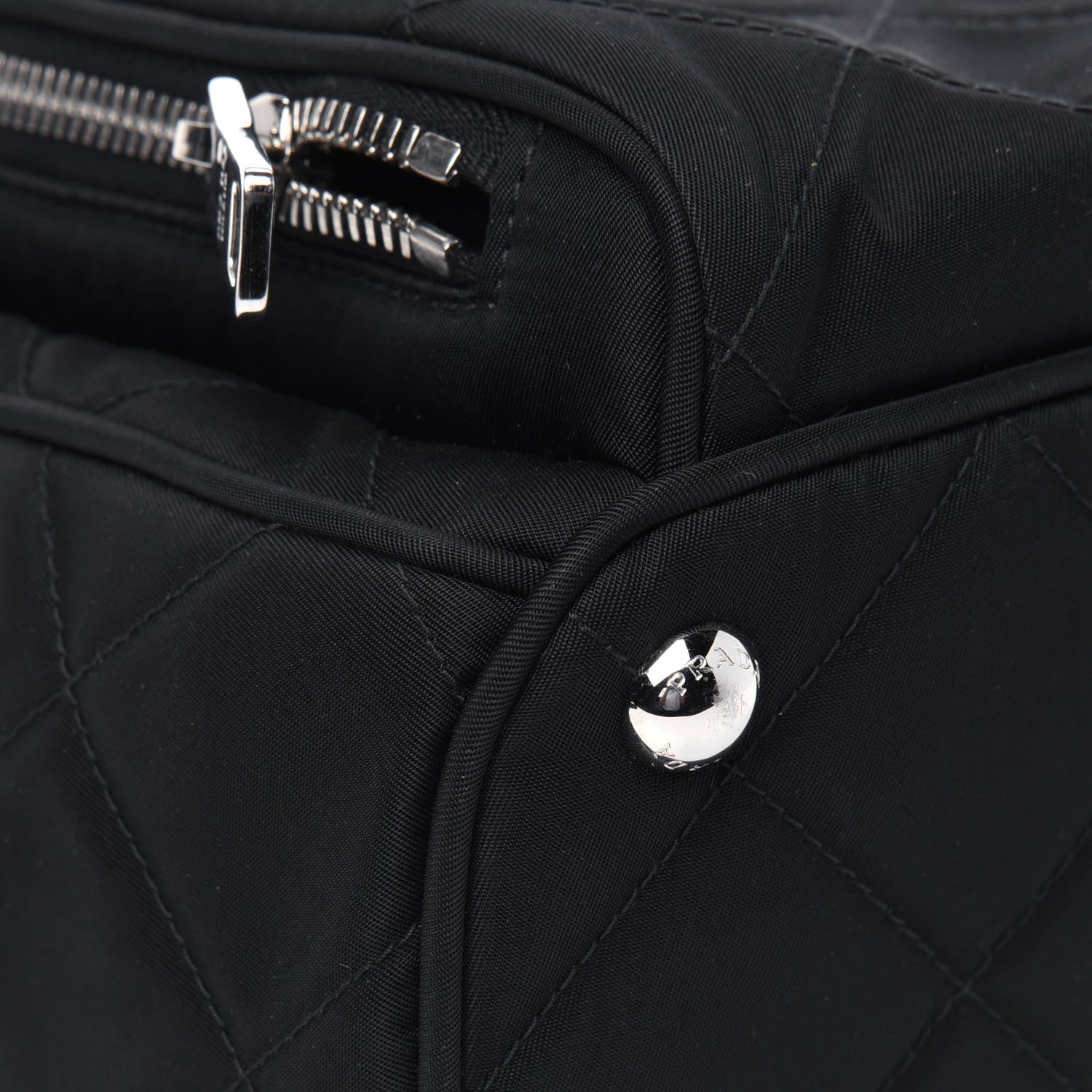 Prada Nylon Tessuto Impuntu Quilted Backpack Black 7 of 13