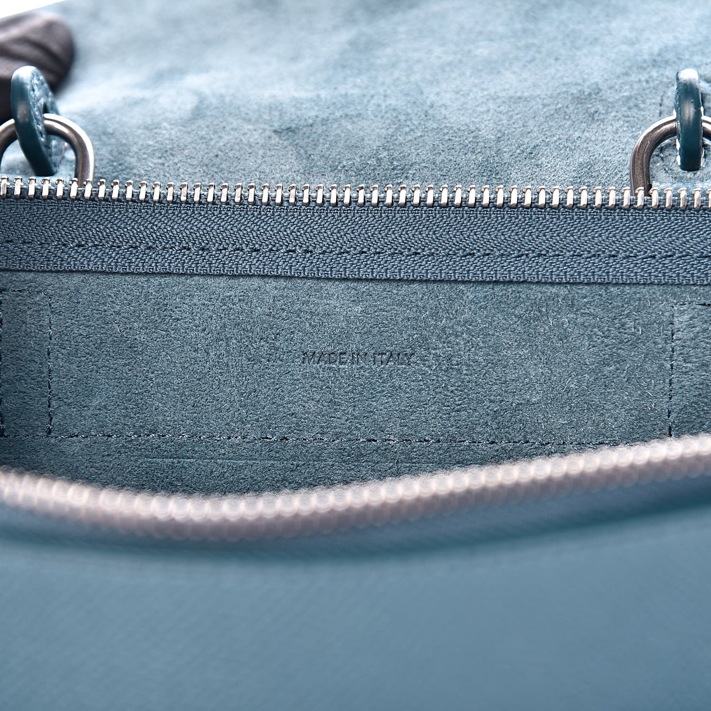 Grained Calfskin Nano Belt Bag Slate Blue