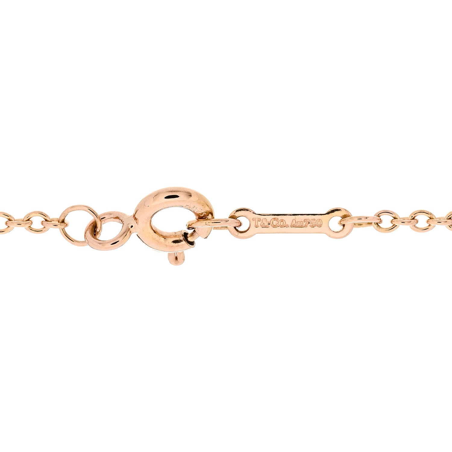 Tiffany 18K Rose Gold Diamond Double Loving Heart Bracelet 3 of 4