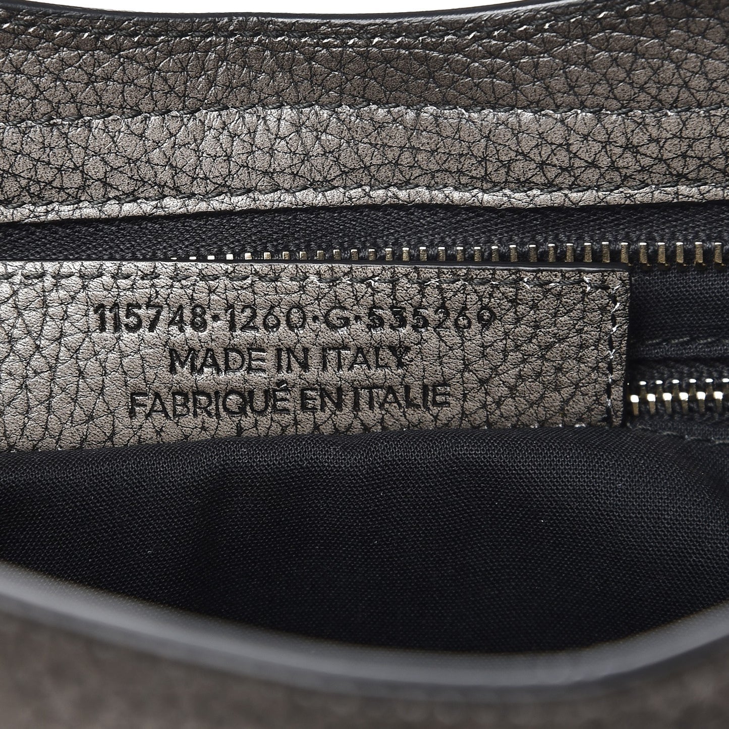 Grained Calfskin Classic Gold Hardware City Ombre Grey Gradient