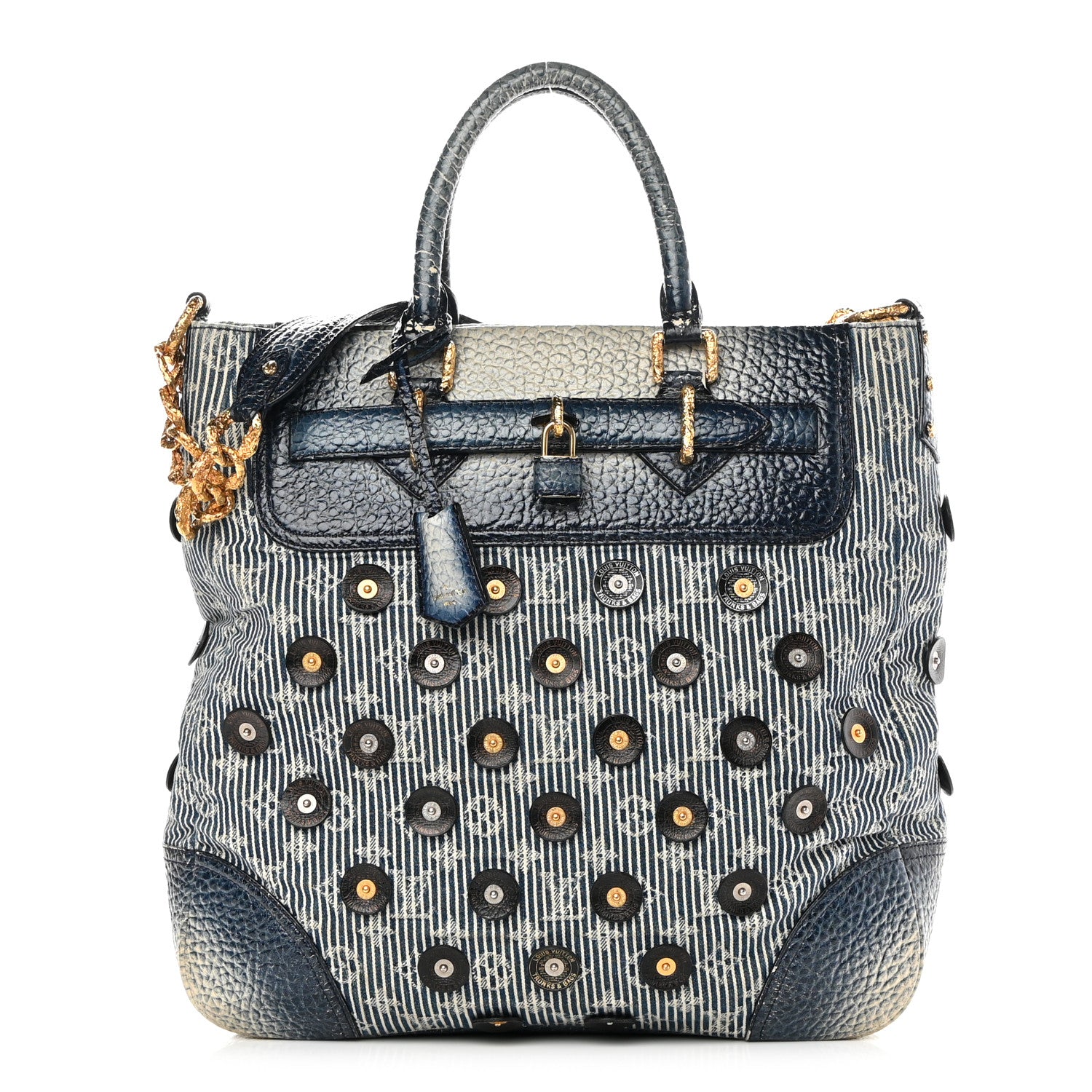 Louis Vuitton Denim Stripes Polka Dot Corsaire Navy 1 of 15