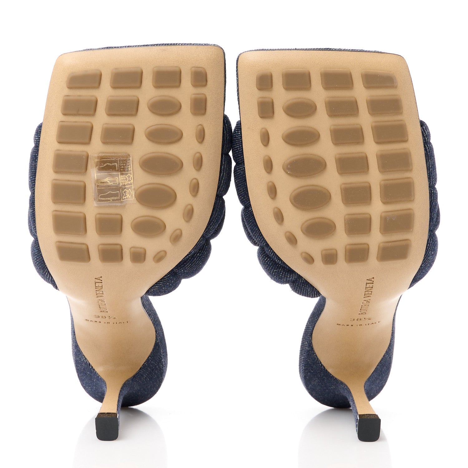 Bottega Veneta Denim Matelasse Padded Mule Sandals 38.5 Sapphire 5 of 8