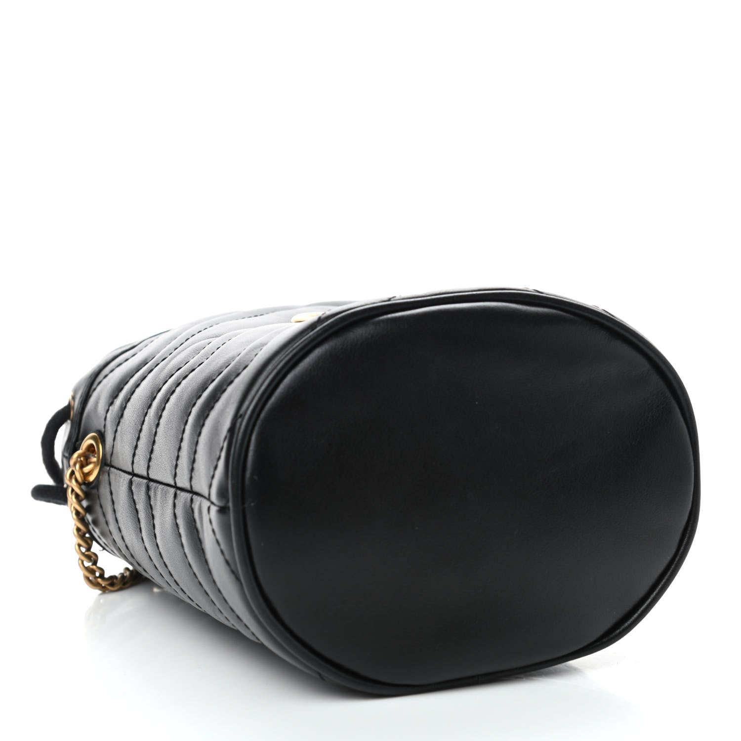 Gucci Calfskin Matelasse Mini GG Marmont 2.0 Bucket Bag Black 4 of 4
