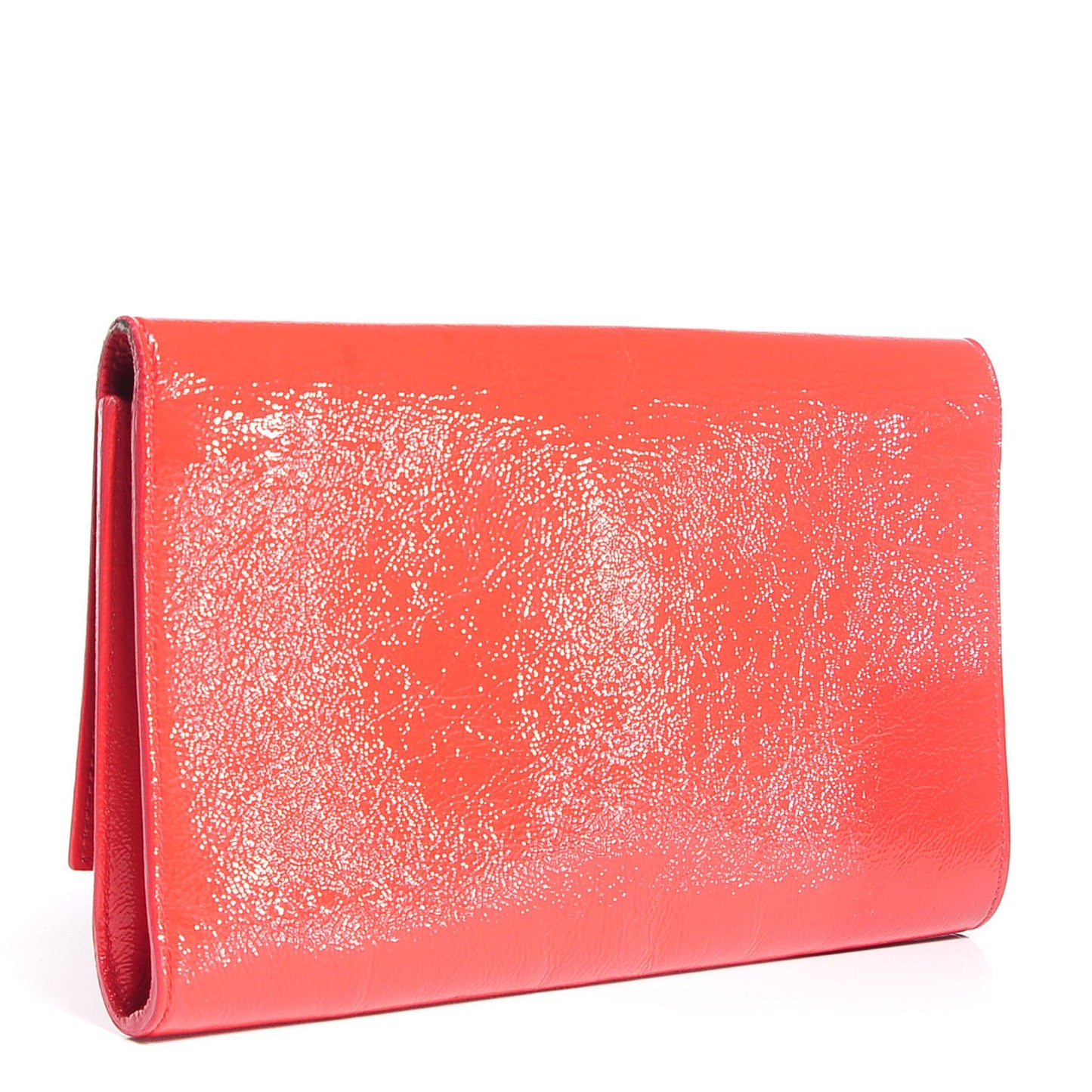 Textured Patent Monogram Large Belle De Jour Clutch Red