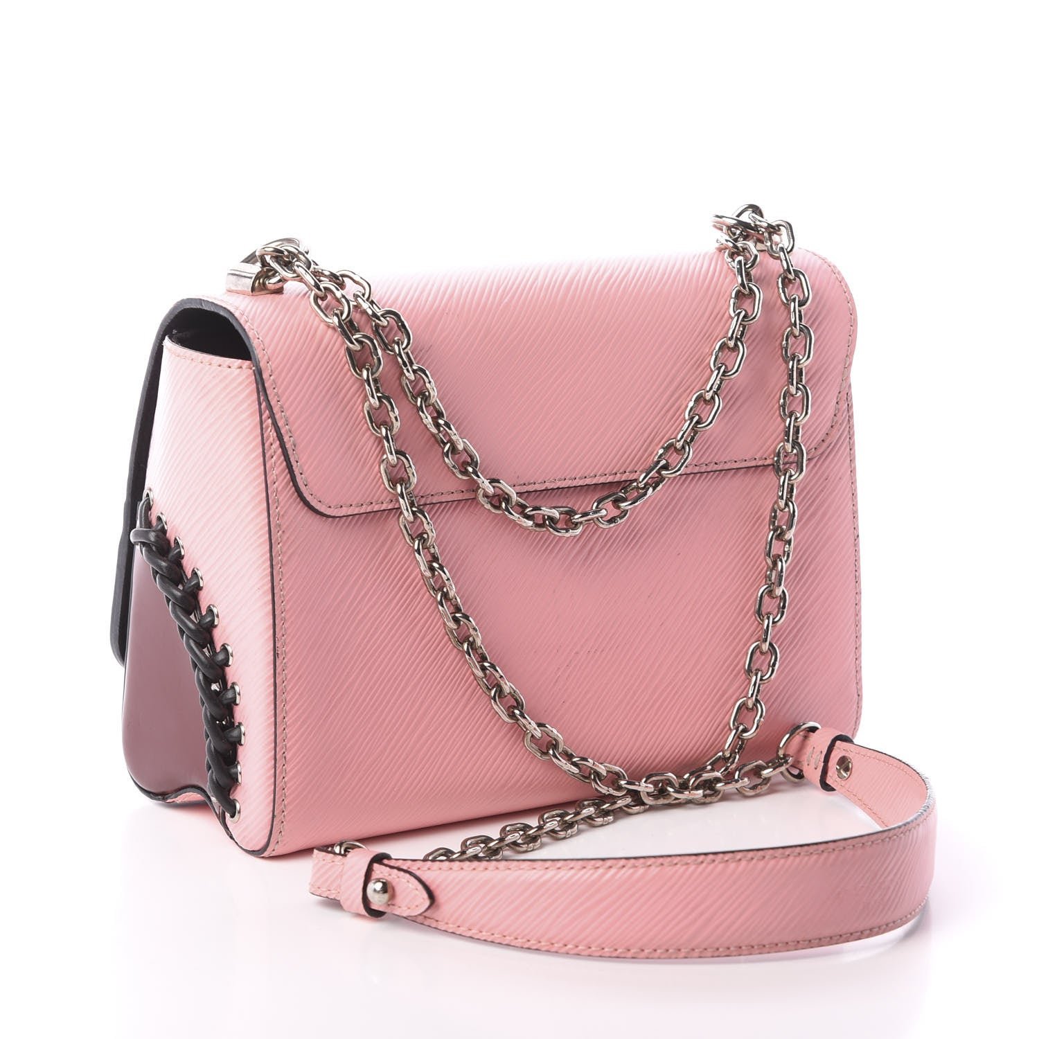 Louis Vuitton Epi Braided Twist Shoulder Bag MM Rose Ballerine 3 of 9