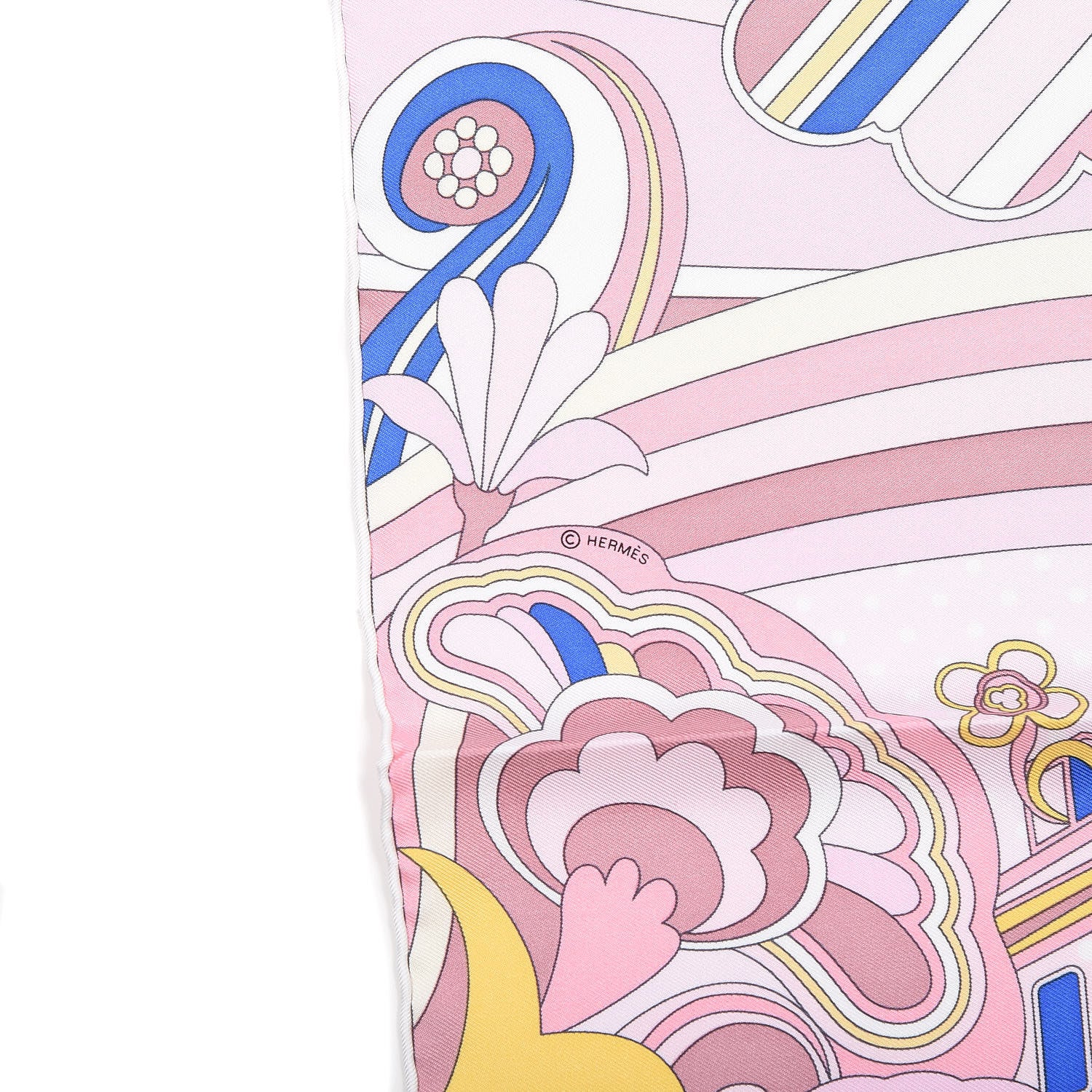 Hermes Silk Faubourg Rainbow Pocket Square 2 of 3