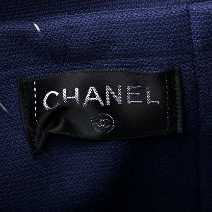 Chanel Terry Cotton CC Beach Tote Towel Set Blue 7 of 9