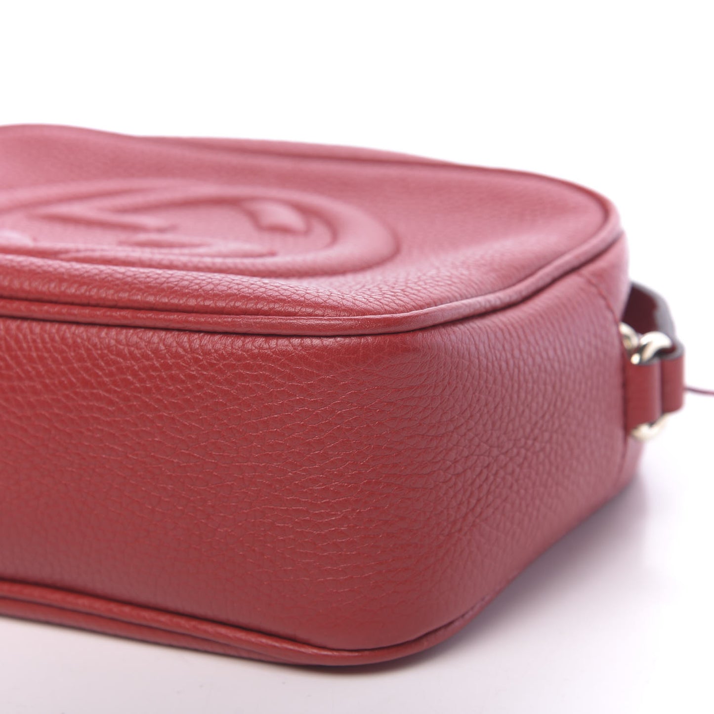 Pebbled Calfskin Small Soho Disco Bag Tabasco Red
