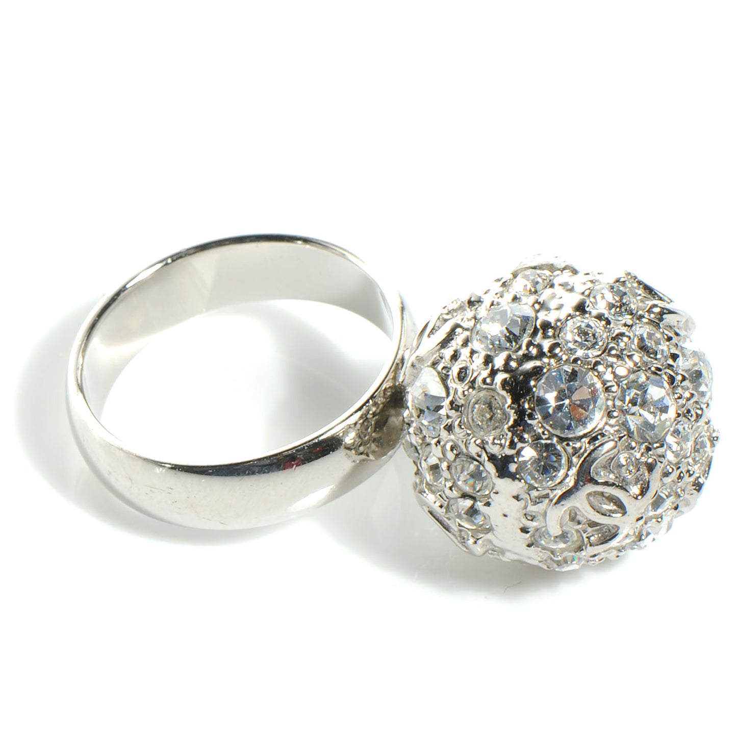 Crystal CC Ring Silver 6.25
