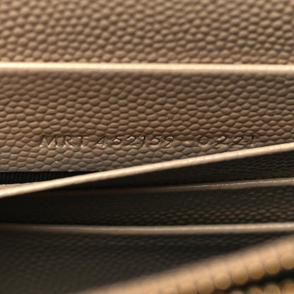 Saint Laurent Grain De Poudre Classic Monogram Kate Tassel Chain Wallet Dark Beige 7 of 11