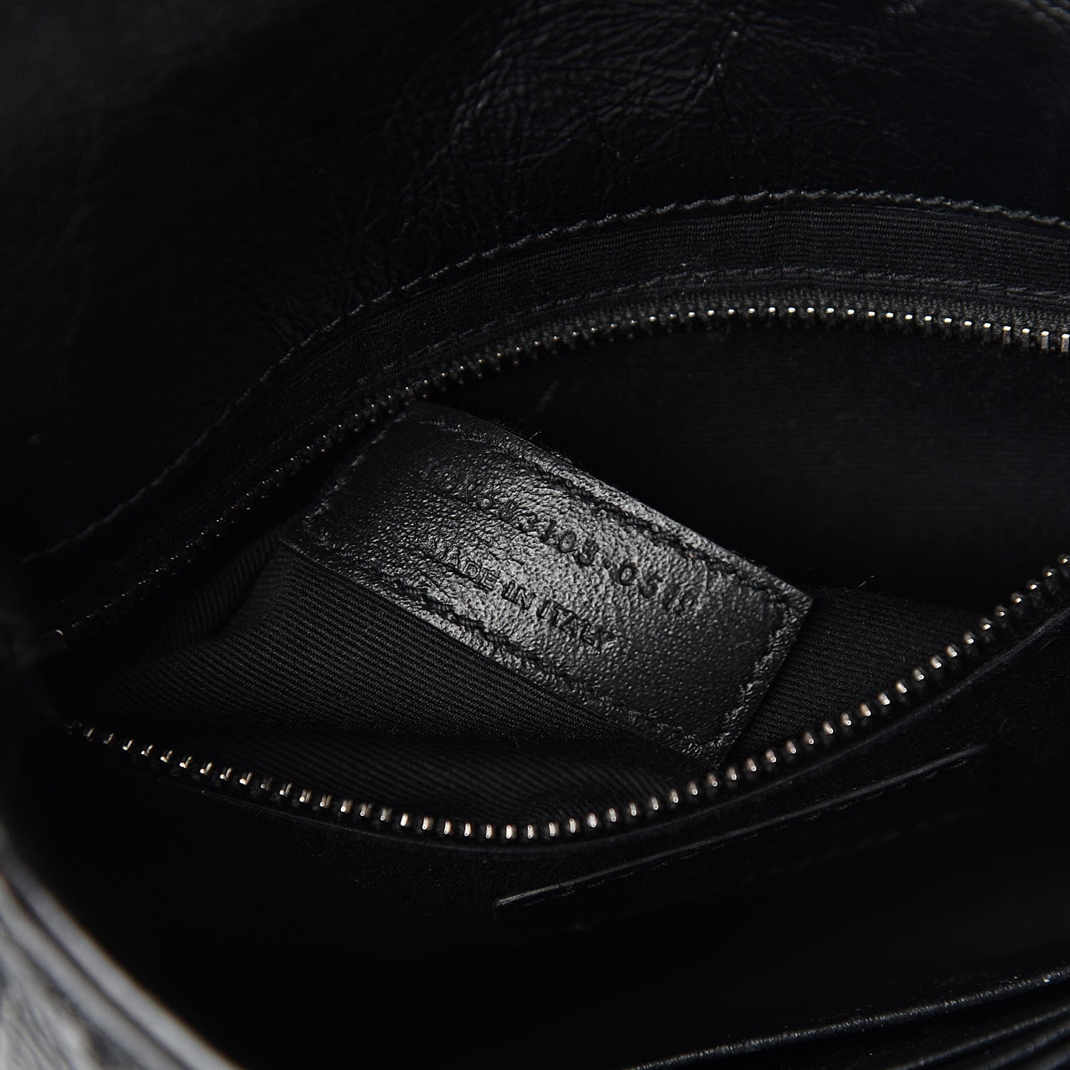 Saint Laurent Crinkled Calfskin Matelasse Monogram Niki Chain Wallet Black 7 of 10