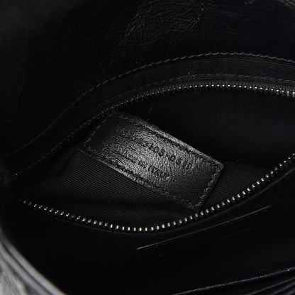 Saint Laurent Crinkled Calfskin Matelasse Monogram Niki Chain Wallet Black 7 of 10