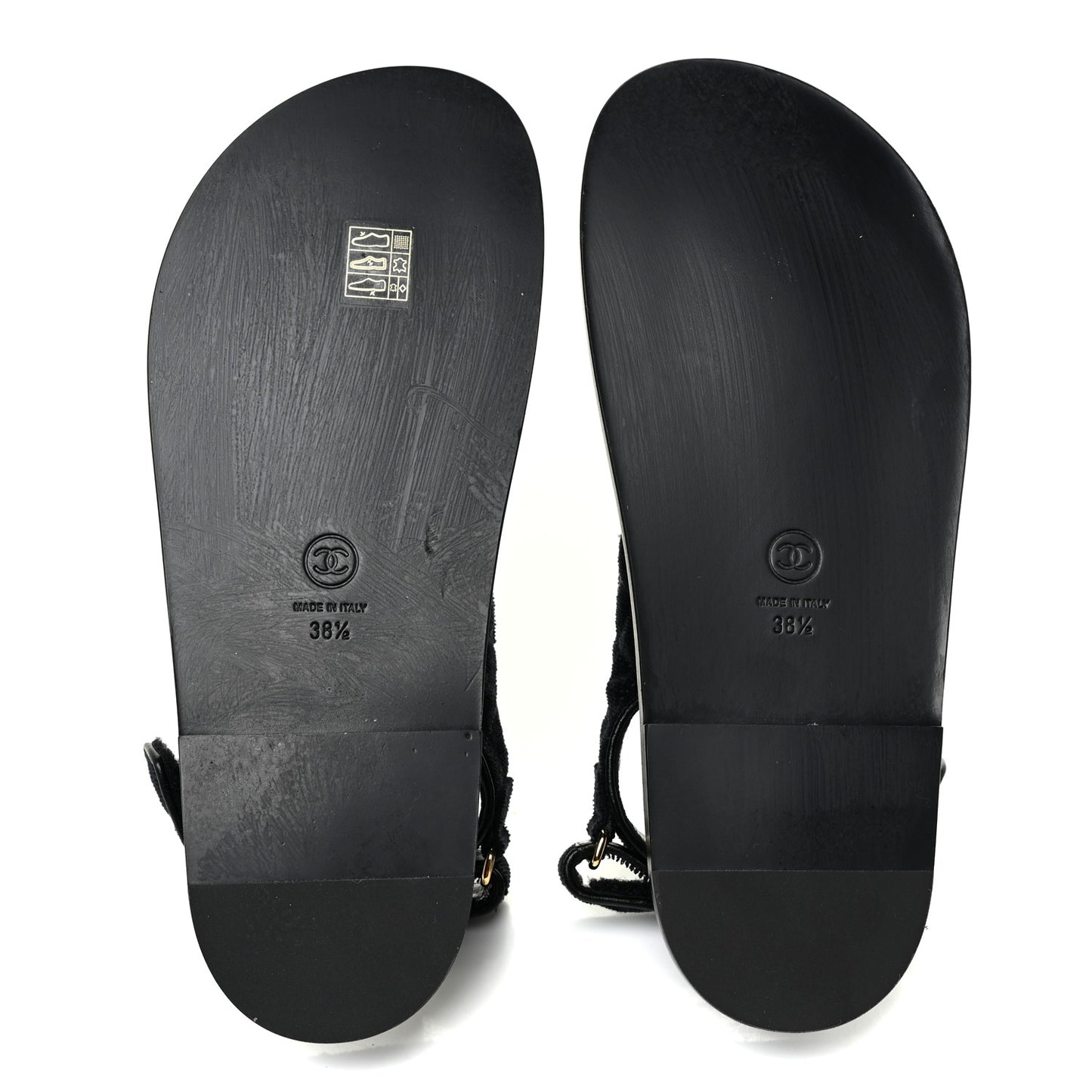 Velvet Velcro Dad Sandals 38.5 Navy Blue