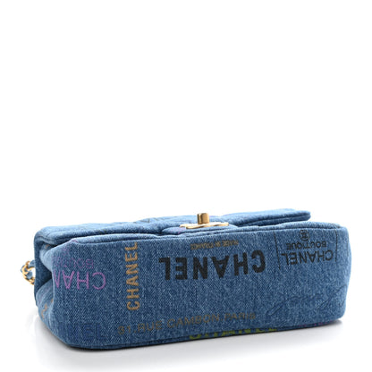 Chanel Denim Quilted Mini Denim Mood Rectangular Flap Blue Multicolor 4 of 9