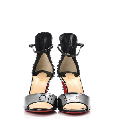 Christian Louboutin Patent Nappa Trezanita 70 Sandals 38 Black 2 of 10