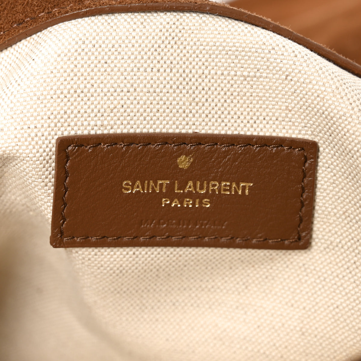 Saint Laurent Suede Shearling Patchwork Monogram Giant Jamie Brown Beige 6 of 10