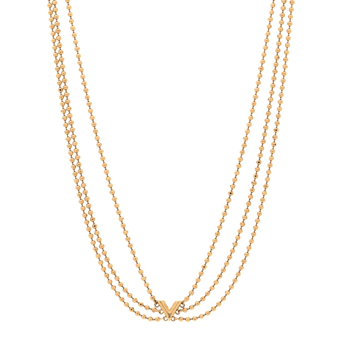 Metal Essential V Skin Necklace Gold