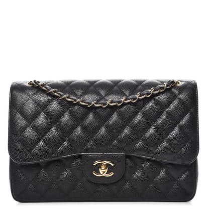 Chanel Caviar Quilted Jumbo Double Flap Black 1 of 8