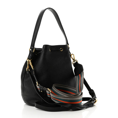 Prada Vitello Daino Bucket Bag Black 3 of 9