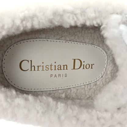 Christian Dior Calfskin Sherpa Womens Walk'n' Dior Star Sneakers 35 White Gold 7 of 7
