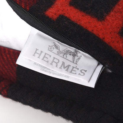 Hermes Wool Cashmere Avalon III Pillow PM Black Rouge 3 of 3