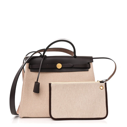 Hermes Vache Hunter Criss Viking Herbag Zip Retourne 31 PM Ebene Ecru Beige 3 of 12